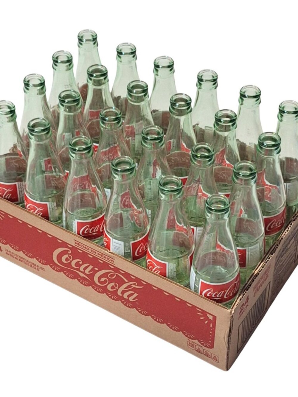 Lot of 12 Empty Coca-Cola Glass Bottles – Made in Mexico – No Caps – DIY